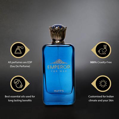 RiiFFS Emperor for Men Eau De Parfum, Fabric Spray 100 ml - Men Perfumes (Edt/Edp)