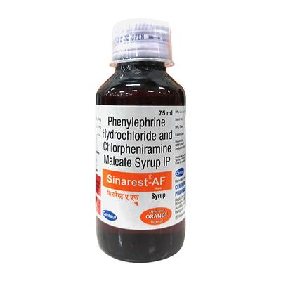 Sunrest Syrup Sinarest Af New Delicious Orange Flavour Syrup 75ml Price, Uses, Side ...