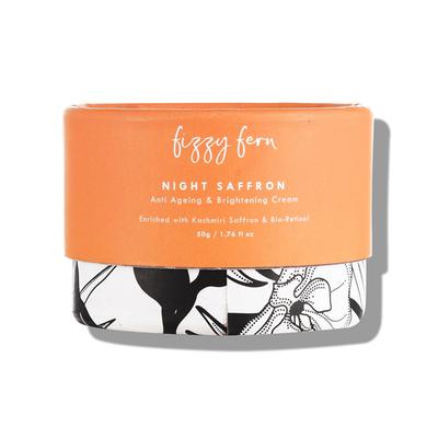 Fizzy Fern Anti Ageing & Brightening Cream - Night Saffron 50 gm - Face Creams