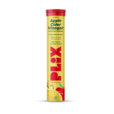 Plix Original Apple Cider Vinegar Effervescent Tablet - Lemon Masala 15's - Weight Loss