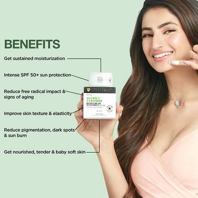 Soulflower Sunscreen SPF 50+ Hand Cream with Aloe Vera and Shea Butter 50 gm - Body Sunscreen