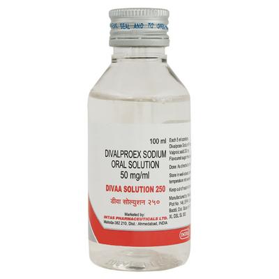 Divaa 250mg Oral Solution 100ml - Epilepsy/Convulsion-Ant