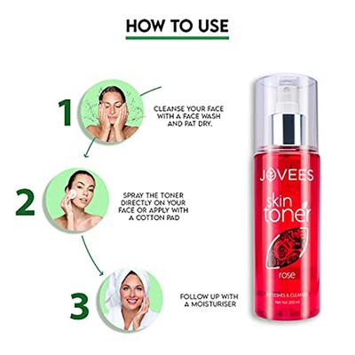 Jovees Herbal Rose Toner For Face & Rose Water and Vitamin C Toner for All Skin Types - Toners