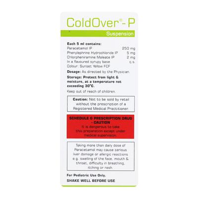 Coldover P Orange Flavour Suspension 60ml - Cough And Cold-Cou