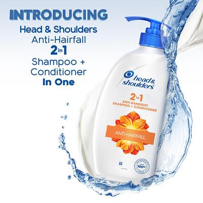 Head and Shoulders 2-In-1 Anti-Hairfall Anti-Dandruff Shampoo + Conditioner 650ml - Shampoos
