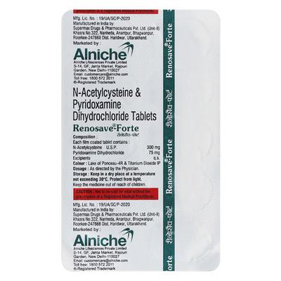 Renosave Forte Tablet 10'S - Poisoning/Overdose-Ant