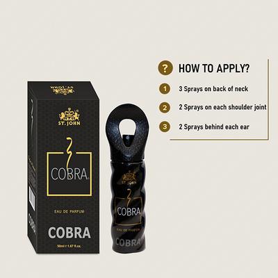 St. John Cobra Eau De Parfum - Pack of 2 x 50 ml - Men Deodorants/Roll-Ons