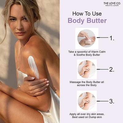 The Love Co. Aromatherapy Calm & Soothe Body Butter with Lavender & Vanilla 200 gm - Body Butter