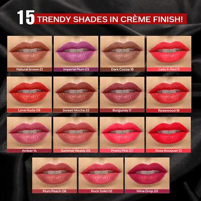 Facescanada Weightless Creme Finish Lipstick Rock Solid 02 4 gm - Lipsticks