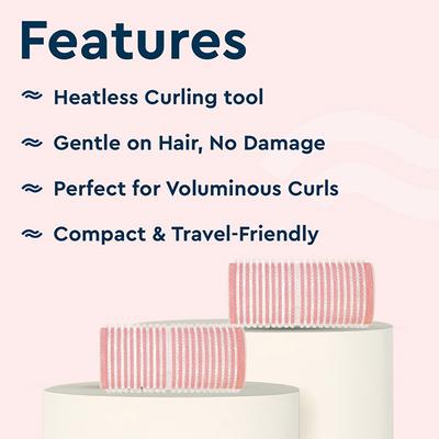 GUBB Hair Rollers - 6 Medium Hair Curlers 50 gm - Rollers & Curlers