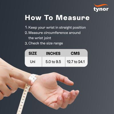 Tynor Wrist Wrap with Thumb Loop (UN) - Black & Orange - Hand/Wrist Supports