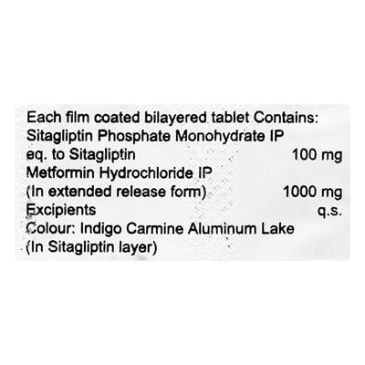 SITAGLYN M 100/1000 Tablet 10's - Diabetes-Ant