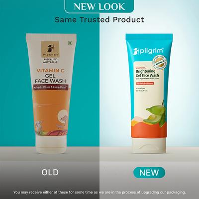 Pilgrim Vitamin CgEL FACE WASH Kakadu Plum & Lime Pearl for exfoliation & glowing skin 100 ml - Face Wash & Cleansers