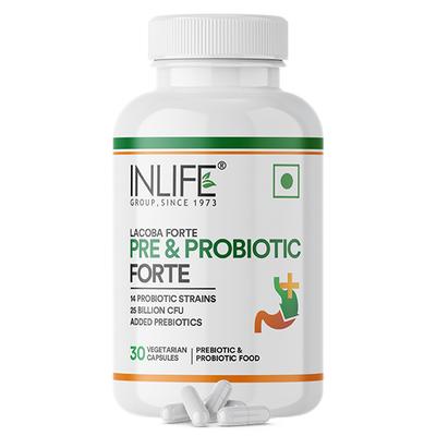 INLIFE Prebiotic and Probiotics Forte Veg Capsules 30's - Probiotics