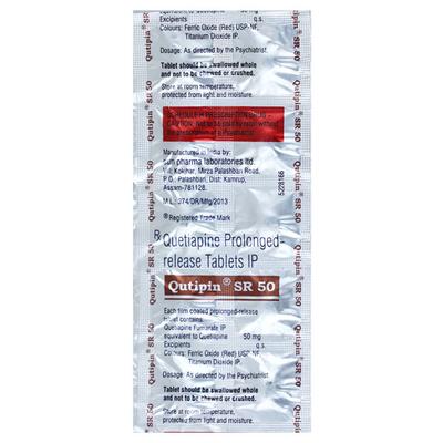 Qutipin SR 50mg Tablet 10'S - Psychosis-Ans