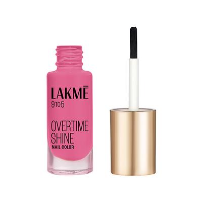 Lakme 9 To 5 Primer + Gloss Nail Color Pink Pace 6 Ml - Nail Polish