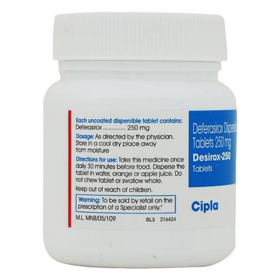 Desirox 250mg Tablet 30'S - Poisoning/Overdose-Ant