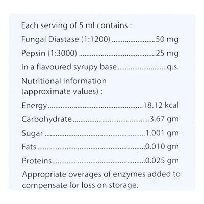 INSTAZYME Syrup 100ml - Digestion-Dig