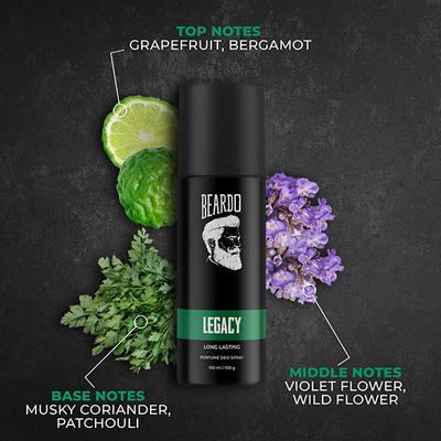 Beardo Legacy Perfume Deo Spray Long Lasting 150ml - Men Deodorants/Roll-Ons
