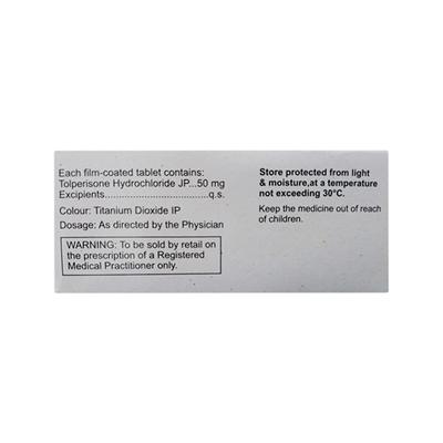 Tolkem 50mg Tablet 10'S - Muscle Cramps/Spasticity-Mus