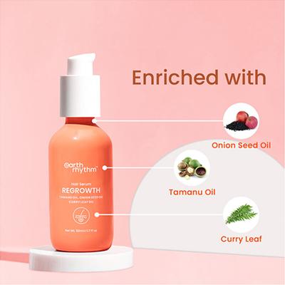 Earth Rhythm Onion, Curry Leaf & Tamanu Oil Hair Serum 10 gm - Hair Serums