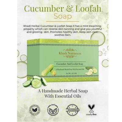 Nutriment, Khadi Nutriment Cucumber and Loofah Soap 125 gm - Soaps