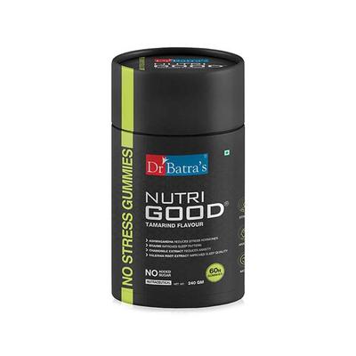 Dr Batras Nutrigood No Stress Gummies with Ashwagandha, Brahmi & Chamomile for Stress Relief - 60 Gummies 1's - Sexual Care