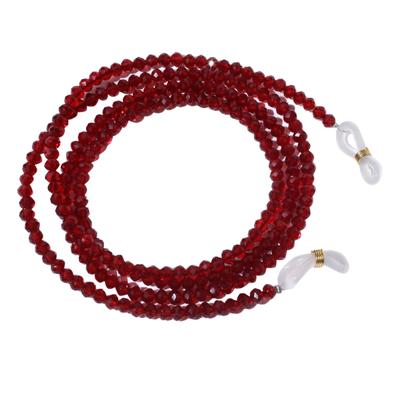 Modisch Maroon Crystal Sunglasses Chain (JC-13M) 1's - Wearables Sunglasses