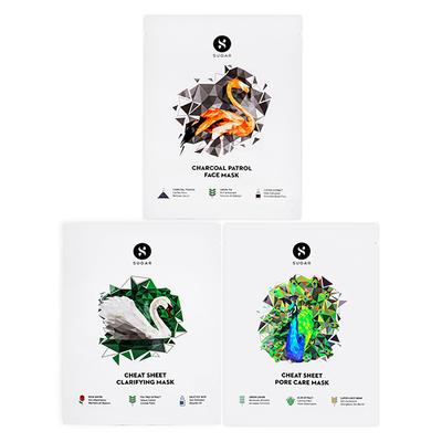 SUGAR Cosmetics Get Unmasked (Pack of 3) 25 gm - Masks & Peels