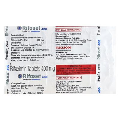 Rifaset 400mg Tablet 10'S - Bacterial Infections-OAB