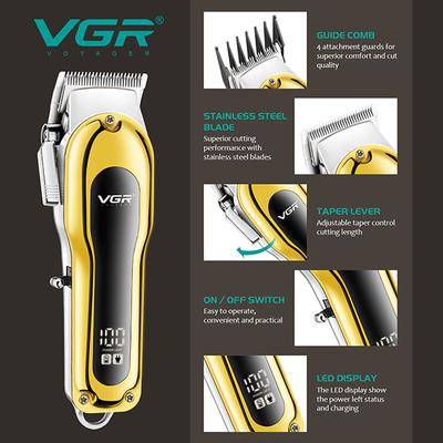 VGR V-680 Trimmer 200 min Runtime 4 Length Settings (Black) 1's - Trimmers
