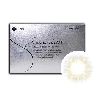 O-Lens Spanish Real Monthly Coloured Contact Lenses - Real Grey ( 0.00 ) 1's - Eyecare Lenses