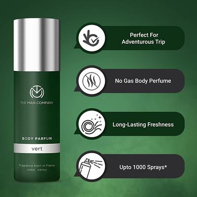 The Man Company Non-Gas Body Perfume For Men - Vert 120 ml - Men Perfumes (Edt/Edp)