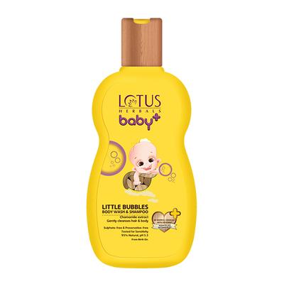 Lotus Herbals Baby+ Little Bubbles Body Wash & Shampoo 200 Ml - Shampoos