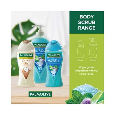 Palmolive Feel The Massage Body Wash Pump Bottle Body Scrub Based Showergel Bottle 750 ml - Shower Gels & Body Wash