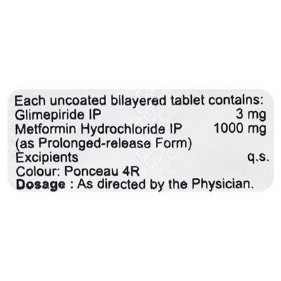 Switglim M 3/1000mg Tablet 10'S - Diabetes-Ant