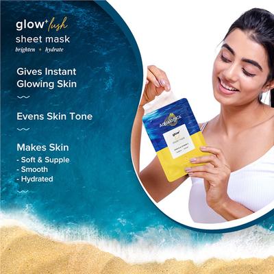 Aqualogica Glow Plus Lush Sheet Mask 25 gm - Sheet Masks