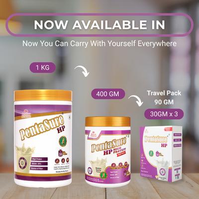 PentaSure HP 100% Whey Protein Powder- Banana & Vanilla Flavour 400 g - Whey Proteins