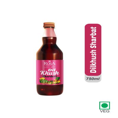 Rosa Dilkhush Sharbat 750 ml - Energy Drinks