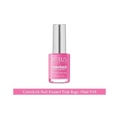 Lotus Makeup Colorkick Nail Enamel Pink Rage 918 10 ml - Nail Polish