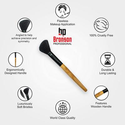 Bronson Professional Angled Makeup Brush 1's - Face Brush