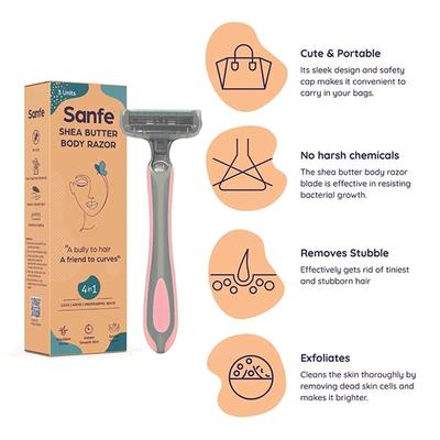 Sanfe Shea Butter Body Razor 3's - Hair Removal Accessories