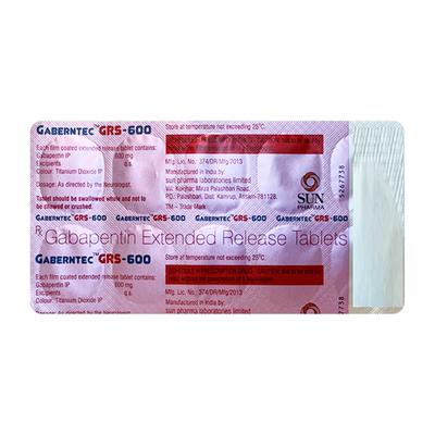 GABERNTEC GRS 600 Tablet 10's - Epilepsy/Convulsion-Ant