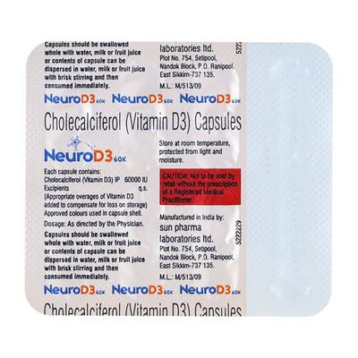 Neuro D3 60k Capsule 8'S - Supplements-Vam