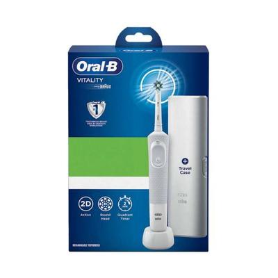 Oral B Vitality Criss Cross Electric Rechargeable Toothbrush with Travel Case, with replaceable brush head included 614 gm - Toothbrushes