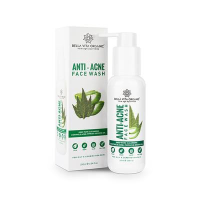 Bella Vita Organic Anti-Acne Face Wash,Deep Cleanser, Spot Treatment & Pimple Repair 100 ml - Face Wash & Cleansers