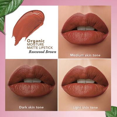 Organic Harvest Moisture Matte Lipstick - Rosewood Brown 4 gm - Lipsticks