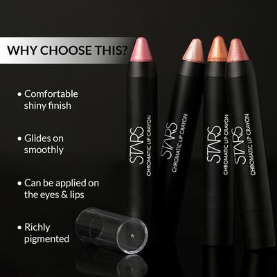 Star's Cosmetics Shiny Finish, Richly Pigmented, Long Lasting Lip Crayon Lipstick, Rose 3.5 gm - Lipsticks