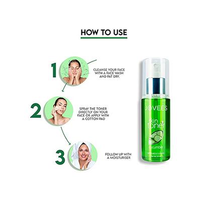 Jovees Cucumber Skin Toner for Oily and Acne Prone Skin Cleansing Hydrating and Pore Tightening 200 ml - Face Sunscreen