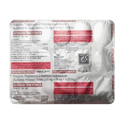 SITADAY PM FORTE Tablet 15's - Diabetes-Ant